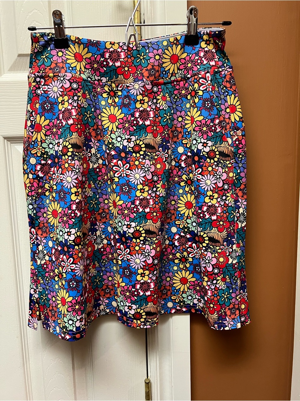 Vibrant Multi-Color Floral A-Line Skorts
